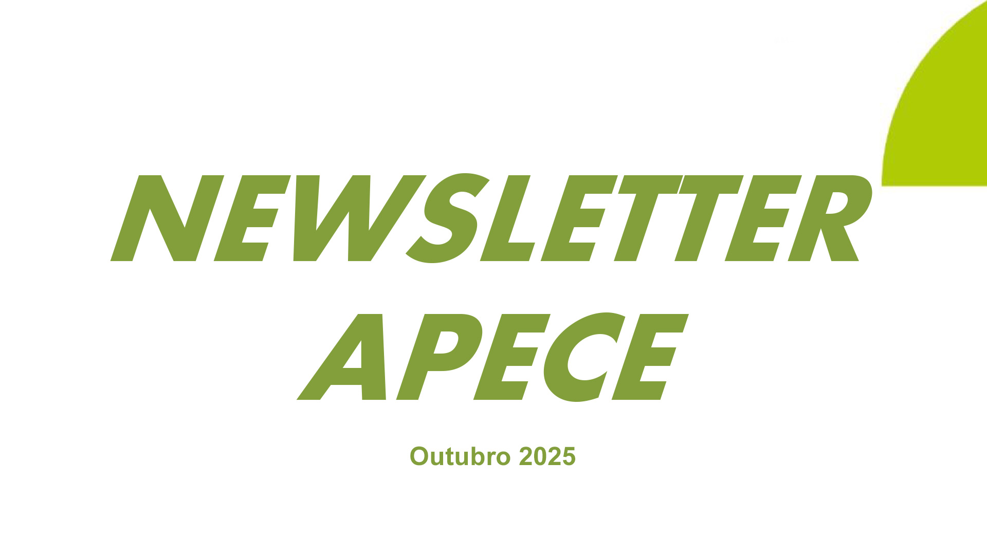 Newsletter APECE - Outubro de 2025