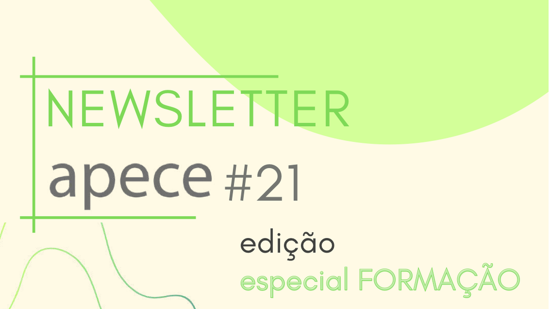 Capa da Newsletter APECE n.º 21 — edição especial Formação